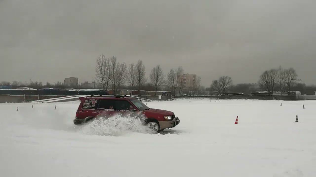 Тренировка. Subaru, снег, квасота