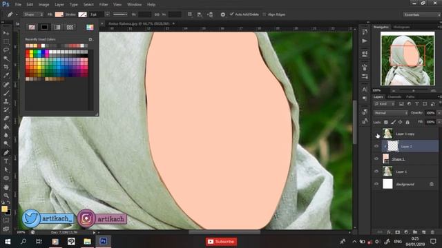 Tutorial Vector Pemula Shading Wajah Menggunakan Posterize - Adobe Photoshop CS 6