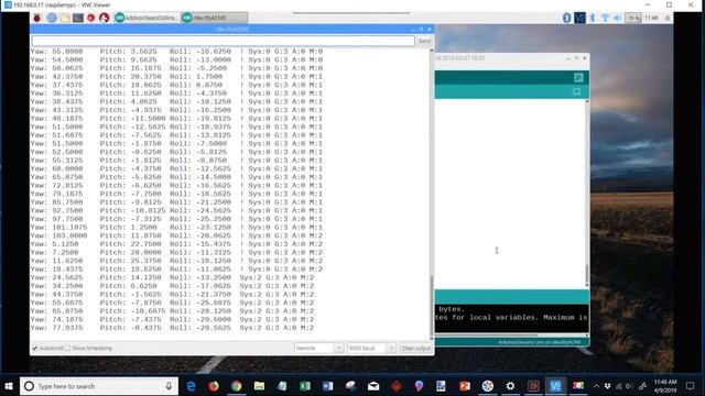 EN 605_715_81_SP19 | Project 9 | Quadcopter Downloading IMU from Raspberry Pi to Host via Bluetooth