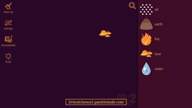 How to make OBSIDIAN in Little Alchemy 2