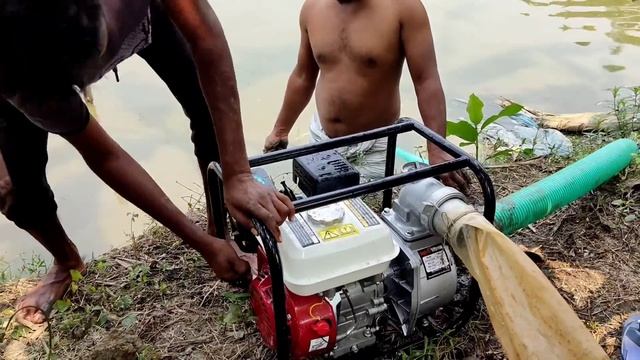 Petrol water pump cmgfa cmh, machine start and full set-up | পেট্রোল চালিত পানি সেচ এর নতুন ইন্জিন