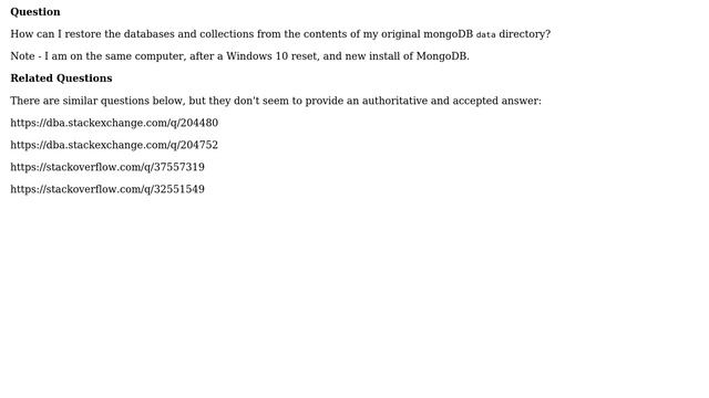 Databases: How to restore from .wt files?