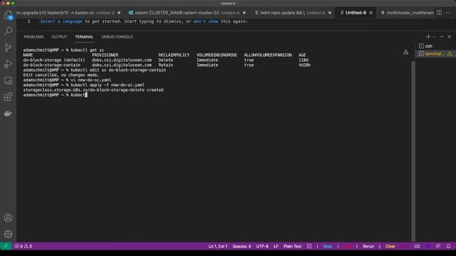 Kasten - Backing up leveraging a different Storage Class Policy