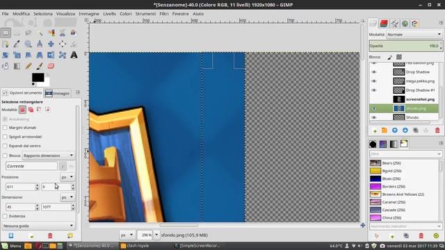 Creare un layout per Clash Royale con Gimp [Tutorial Ita]