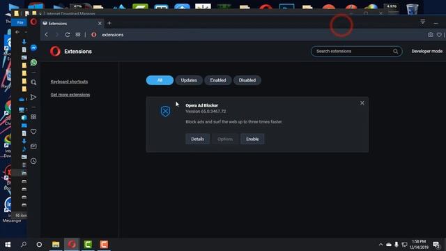 Install IDM Extension on Opera Mini Browser