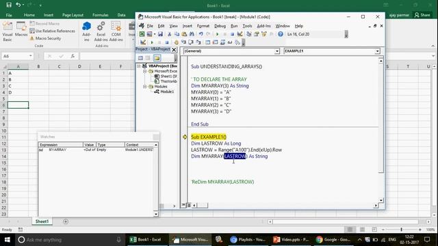 Learn Excel - Video 336- VBA Arrays - Basic Level 1