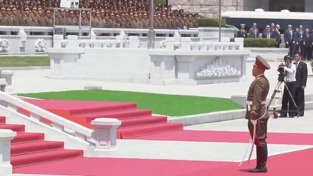 Путин в Северной Корее. Церемония встречи в Пхеньяне. Putin - Kim Jong Un