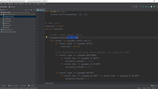 Pygame Tutorial - 10 - Adding a Background Image