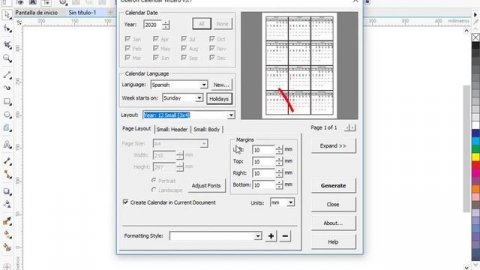 CALENDARIOS EN COREL DRAW X7