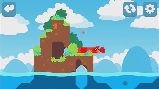 Snakebird: Levels 0, 1, 2, 3, 4 Walkthrough & iOS iPhone 6S Gameplay (by Noumenon Games)