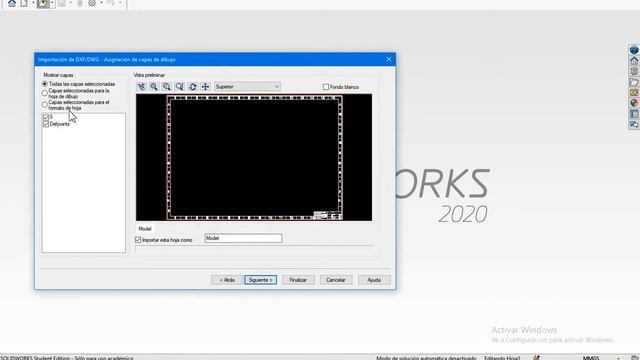 IMPORTAR PLANTILLA AUTOCAD A SOLIDWORK