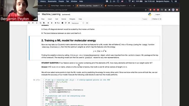 Psi4Education: Machine Learning in Computational Chemistry