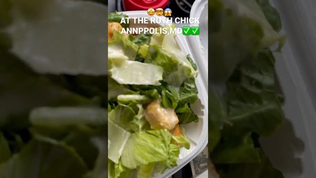 Ruth & Chick MD ✅?Crab cake, small Ceasar salad and crab Mac #foodlovers #fyp #usa #truckers #navy