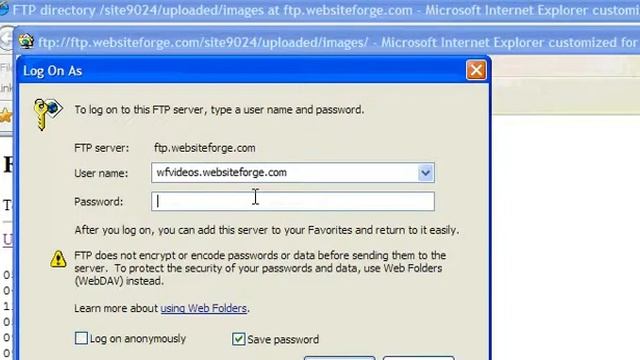 Upload Via FTP from Image Storage