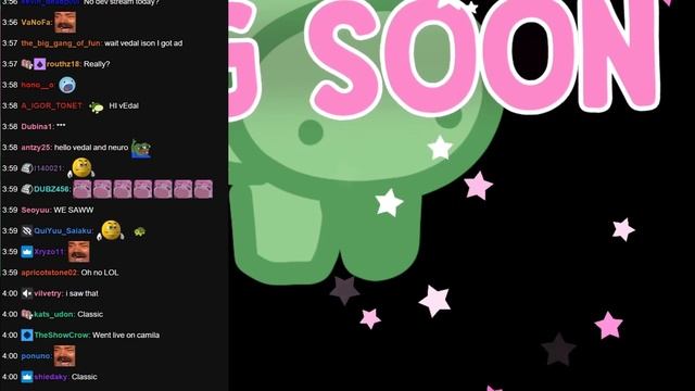Vedal ACCIDENTALLY LIVESTREAM On Camila Channel