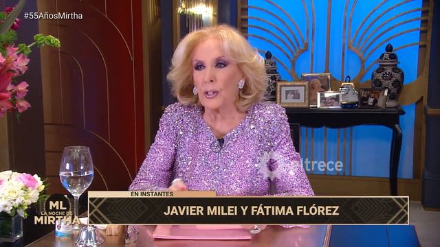 ¡TODA UNA CELESTINA! Mirtha Legrand celebró el noviazgo de Javier Milei y Fátima Flórez