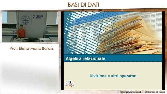 04 Algebra relazionale   op  insiemistici differenza divisione  Introduzione al linguaggio SQL