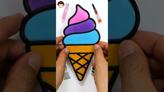 Watermelon ice cream coloring & drawing   Sweet snack With Jelly #art #drawing #satisfying