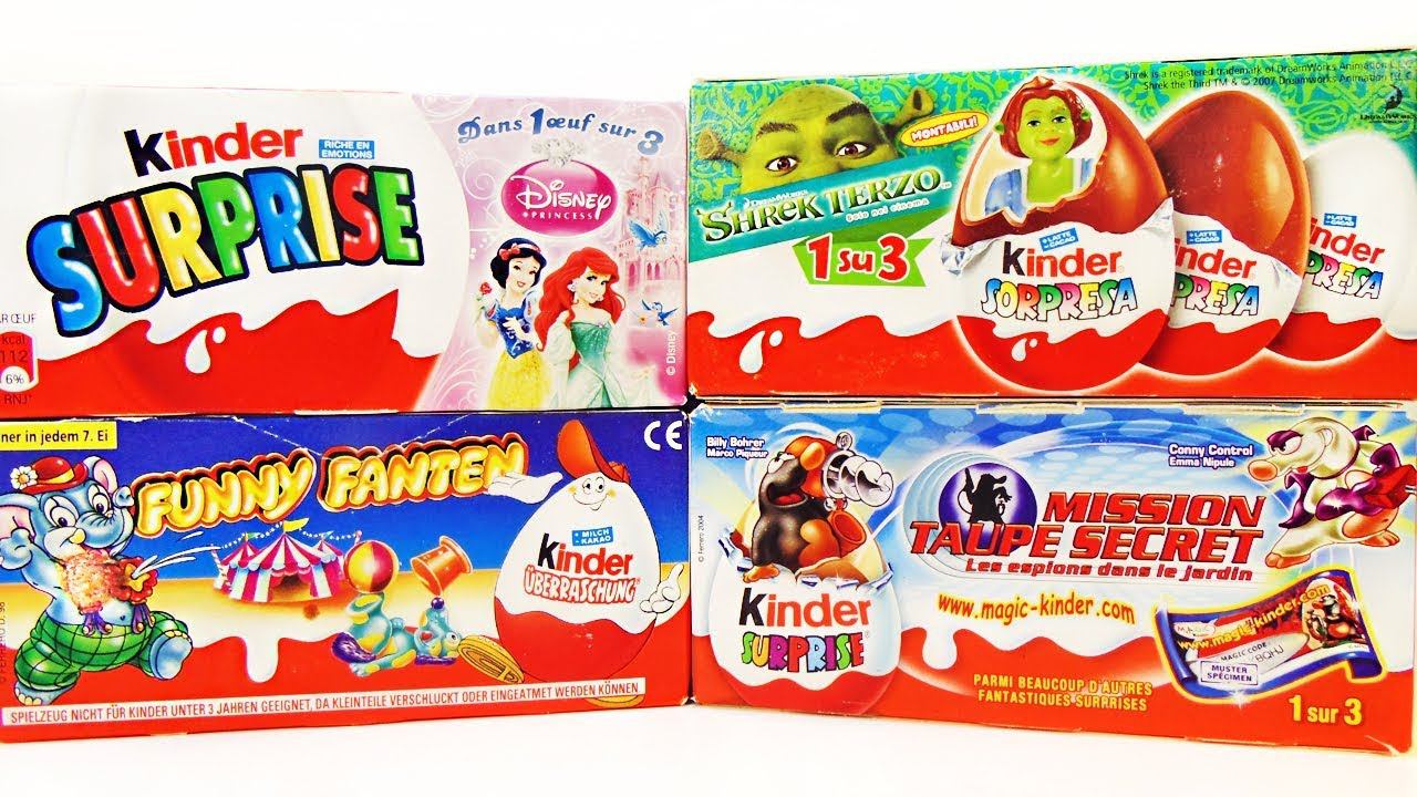Раритетные КИНДЕР СЮРПРИЗЫ 35 ШРЕКПринцессы ДиснейМиссия КротСЛОНЫ Rare Kinder Surprise unboxing