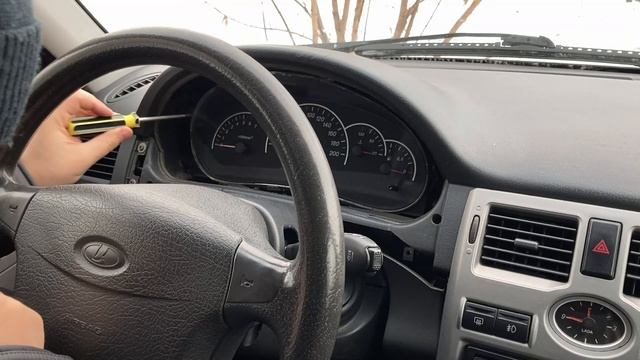 Замена ламп подсветки приборов Лада Приора