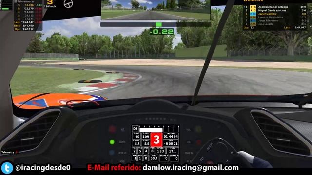 Entreno en Imola con HPD y Ferrari GTE #iracing @Advantage_ST