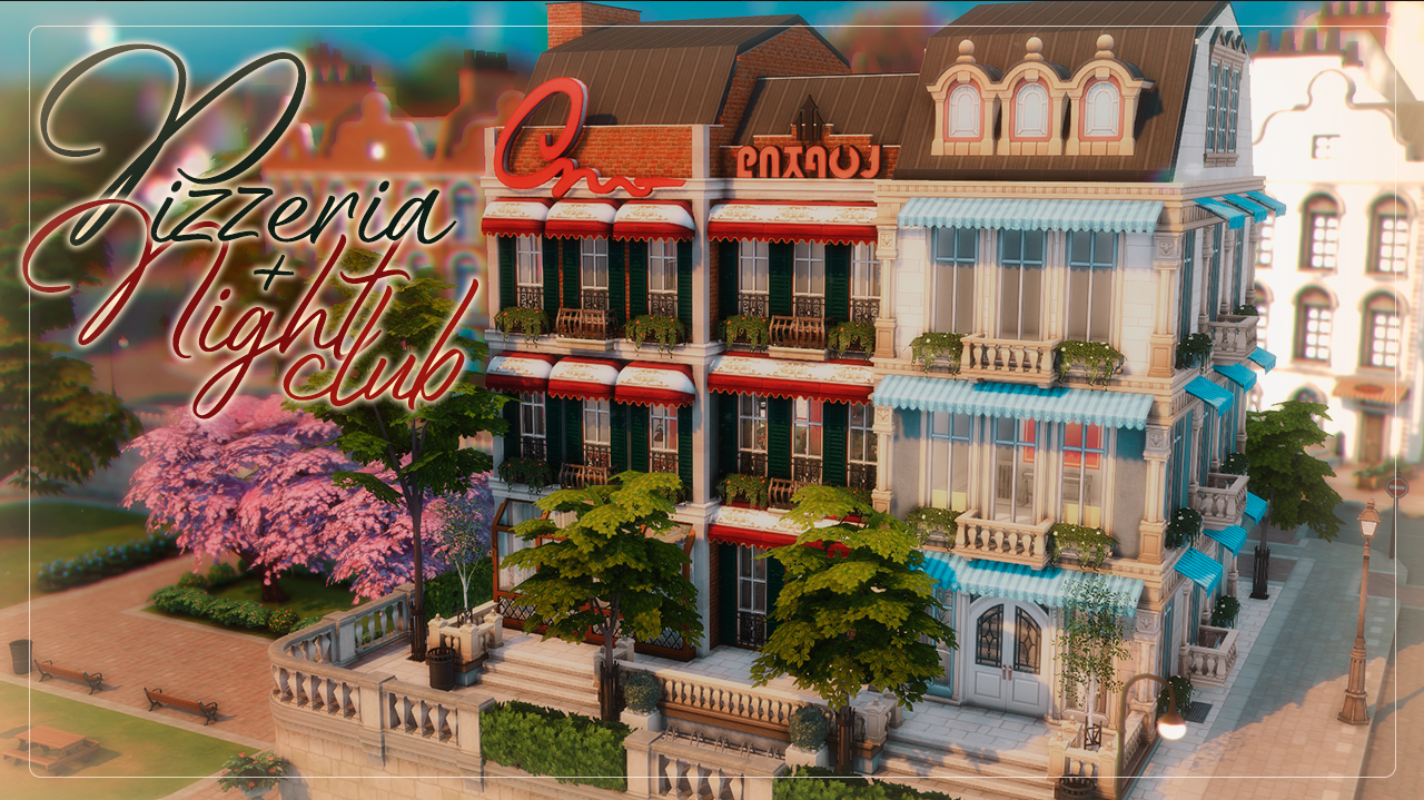 Пиццерия 🍕 Ночной клуб 🍻| Симс 4: Строительство | The Sims 4