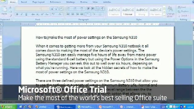Samsung N310 Extra Software