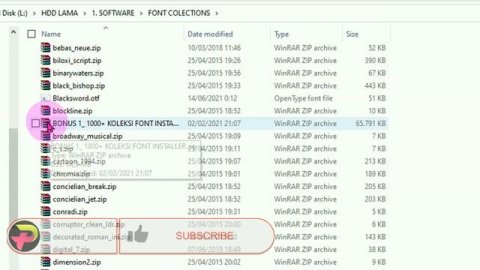 Cara Download Font Free untuk di Instal pada Komputer Laptop Windows