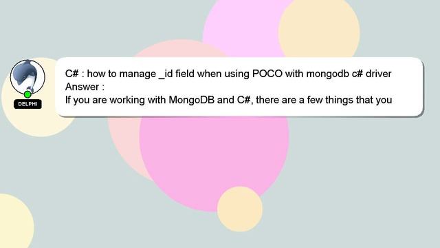 C# : how to manage _id field when using POCO with mongodb c# driver