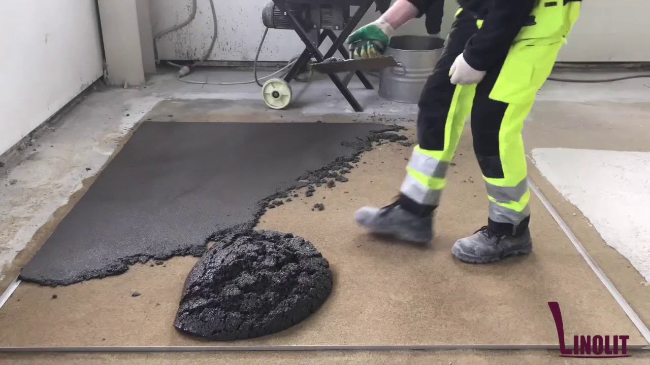 Нанесение Linolit Lincrete
