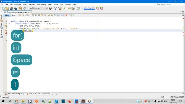 how to print fibonacci series program in java ???