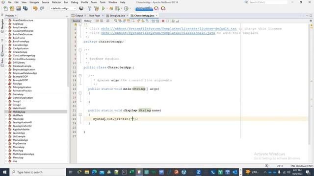 Episode1:Object Orientated Programming Java, Methods, non-value returning. #java #javaprogramming