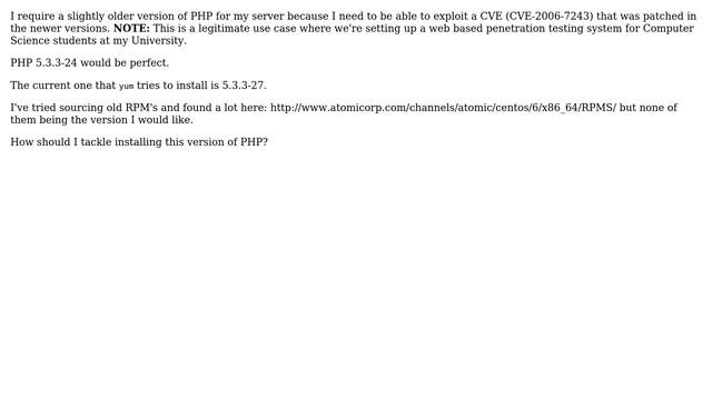 Unix  Linux: Installing PHP 5.3.3-24 on CentOS 6.5 Final