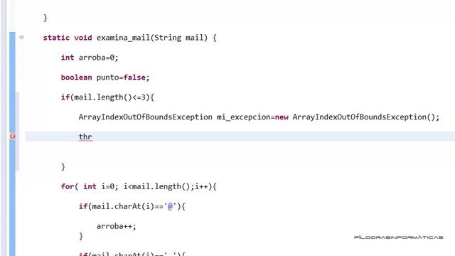 Curso Java  Excepciones V. Cláusula throw. Vídeo 146