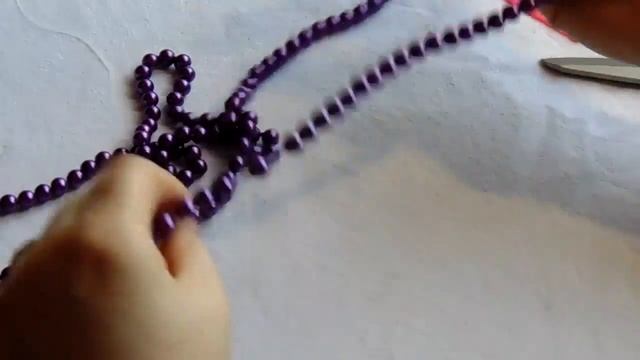Жемчужная нить бус с розой /Pearl beads strand with a rose. DIY