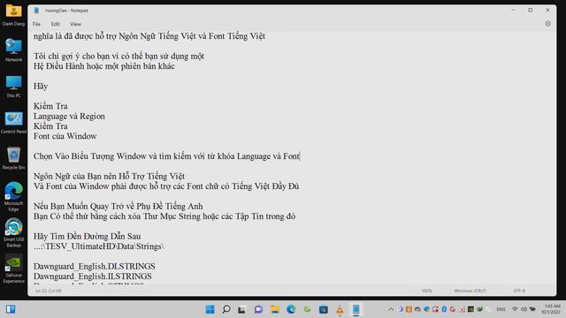Skyrim - Khắc Phục Lỗi Font - Tutorial - Và Làm Sao Để Quay Trở Lại Phụ Đề Tiếng Anh