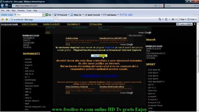 Free Live TV On Your Computer