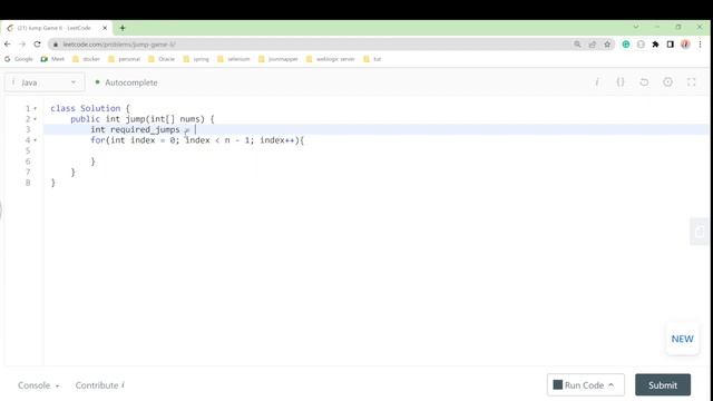 Leetcode 45. Jump Game II Java Solution