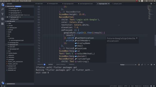 Flutter - Social Authentication with Google