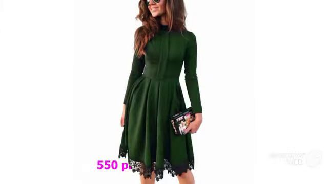 Покупки с Алиэкспресс   Кружевное платье с длинным рукавами