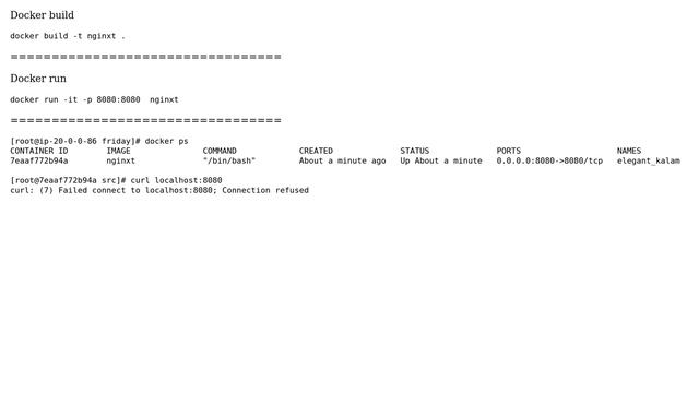 DevOps & SysAdmins: Unable to curl Nginx rhel docker container