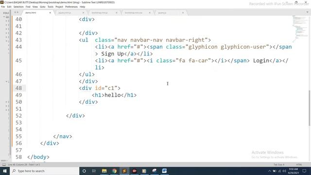 BootStrap Navigation Bar_2/Lecture# 23/Web Development full course in Urdu|Sir Baqar Butt/Mhk Imran