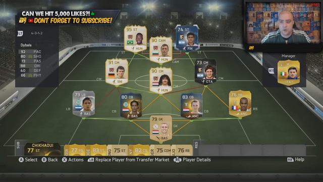 LEGEND STOICHKOV SQUAD BUILDER! w/ TOTS DYBALA! | FIFA 15