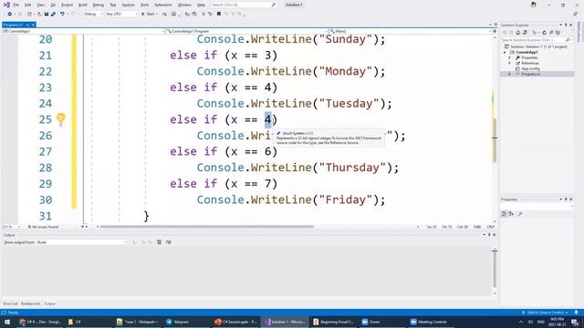 C# lesson 4: If and Switch statements