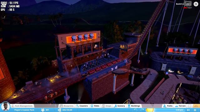 Intel HD 4600 Gaming | Planet Coaster Gameplay & Frame Rate