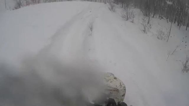 Honda TRX 450er and 2ft of snow (part 2)