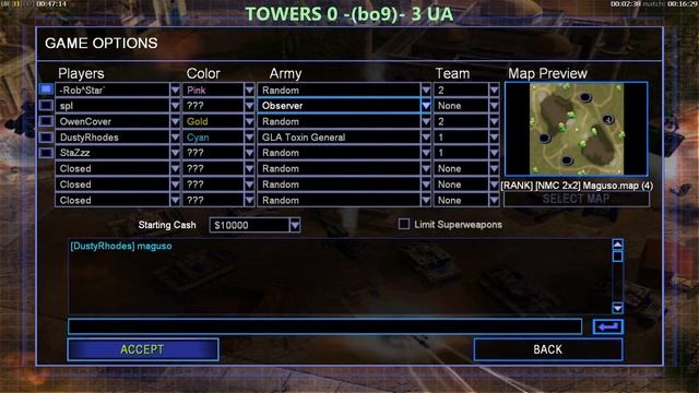 StaZzz & Dusty vs asus & Rob! 2v2 gamereplays tournament! Generals Zero Hour