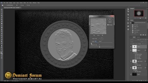 Создаём монеты с портретом. Урок Photoshop.