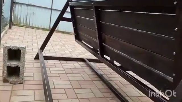 Качель из металла своими руками. Садовая качель.
