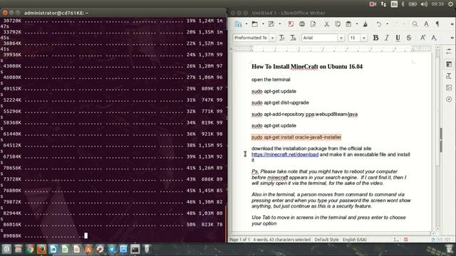 how to install minecraft on Ubuntu 16.04